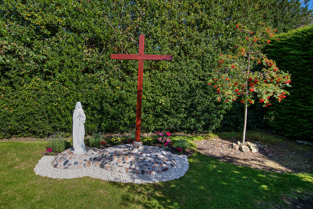 Shrine in a peaceful corner of our church garden